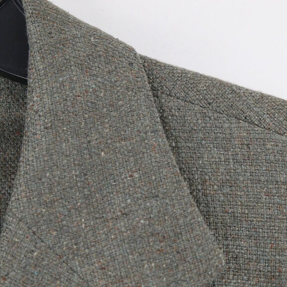 VTG Paul Stuart Sport Coat Mens 44 Medium long Silk Hopsack deconstructed patch - Picture 2 of 16